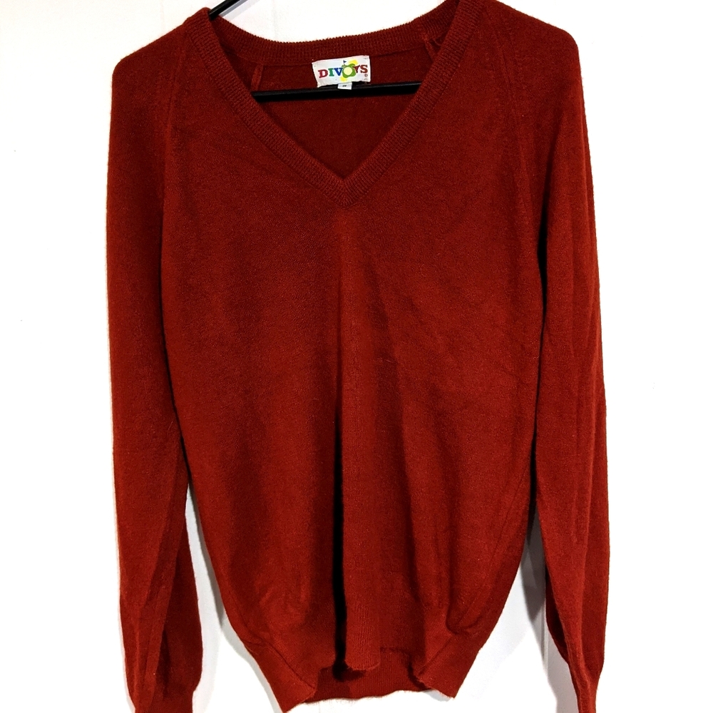 Divots Men's Small Red Sweater Golf Soft